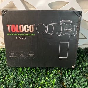 Toloco EM26 Black Portable Deep Tissue Handheld Percussion Massage Gun